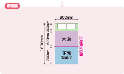前掛けタイプハーフ 展開図